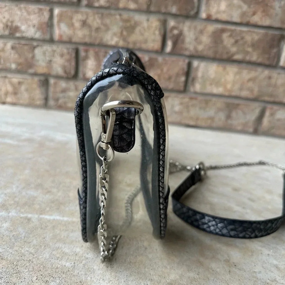 Clarity Handbag Clear Stadium Approved Crossbody Transparent Black Python Purse - Picture 5 of 15